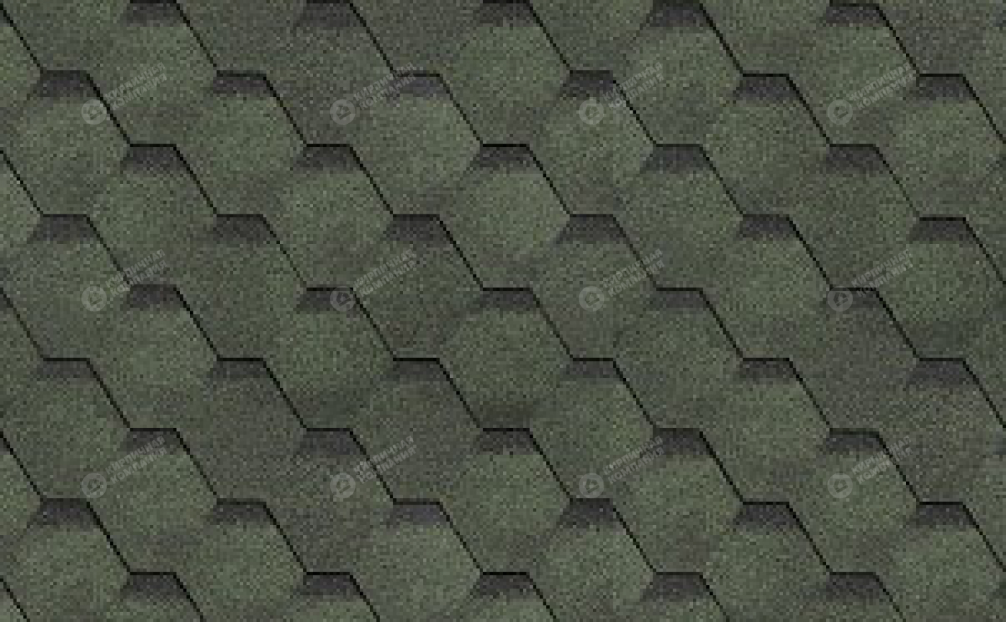 Гибкая черепица Шинглас серия Финская черепица цвет Зеленый