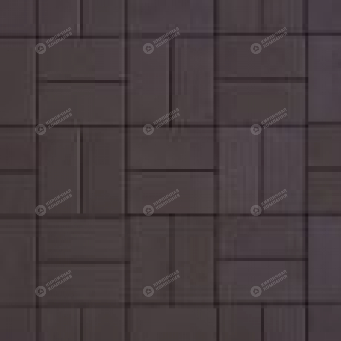 Тротуарная плитка ЛаЛиния 3К.6 коричневая гладкая