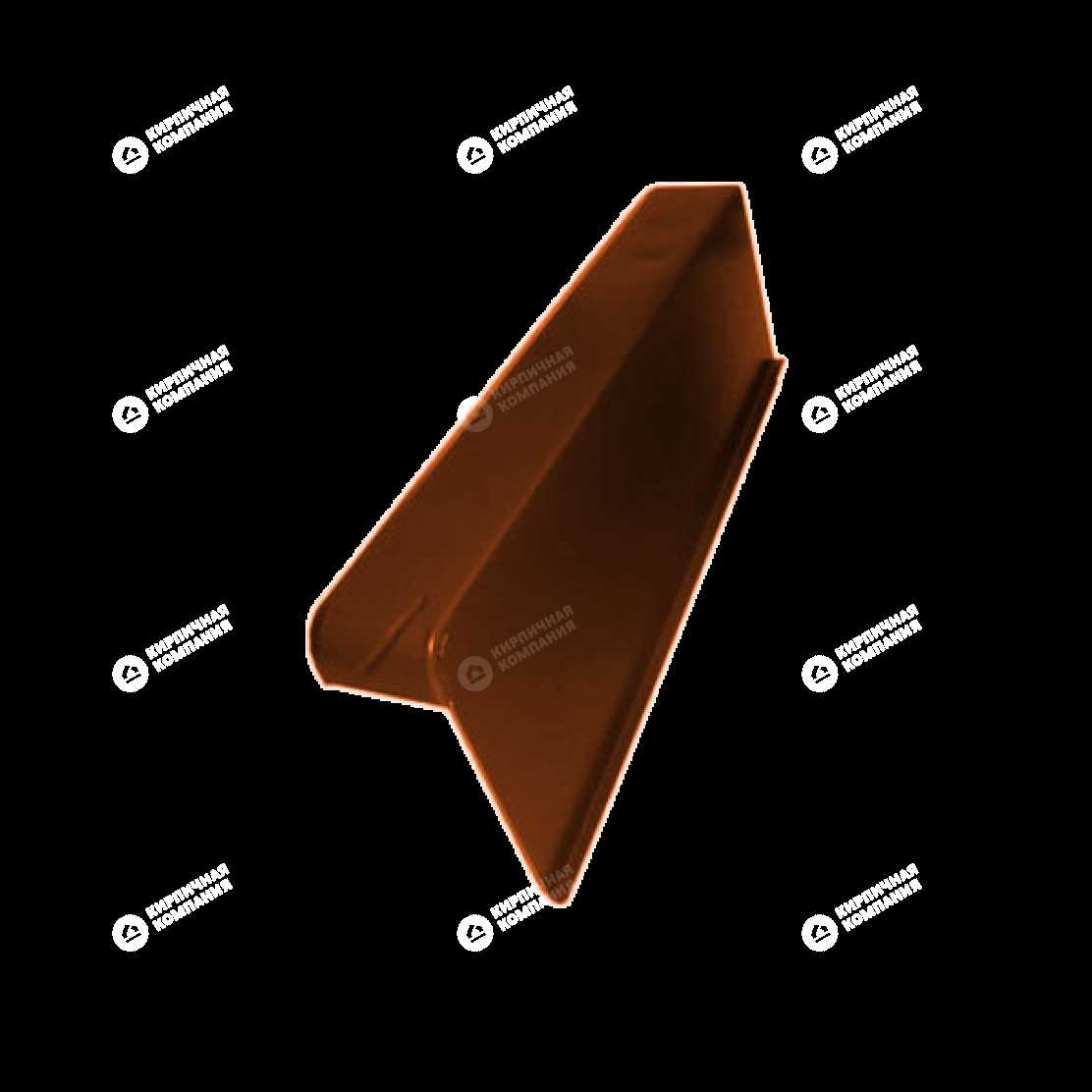 Боковая Черепица металл Темно-коричневая