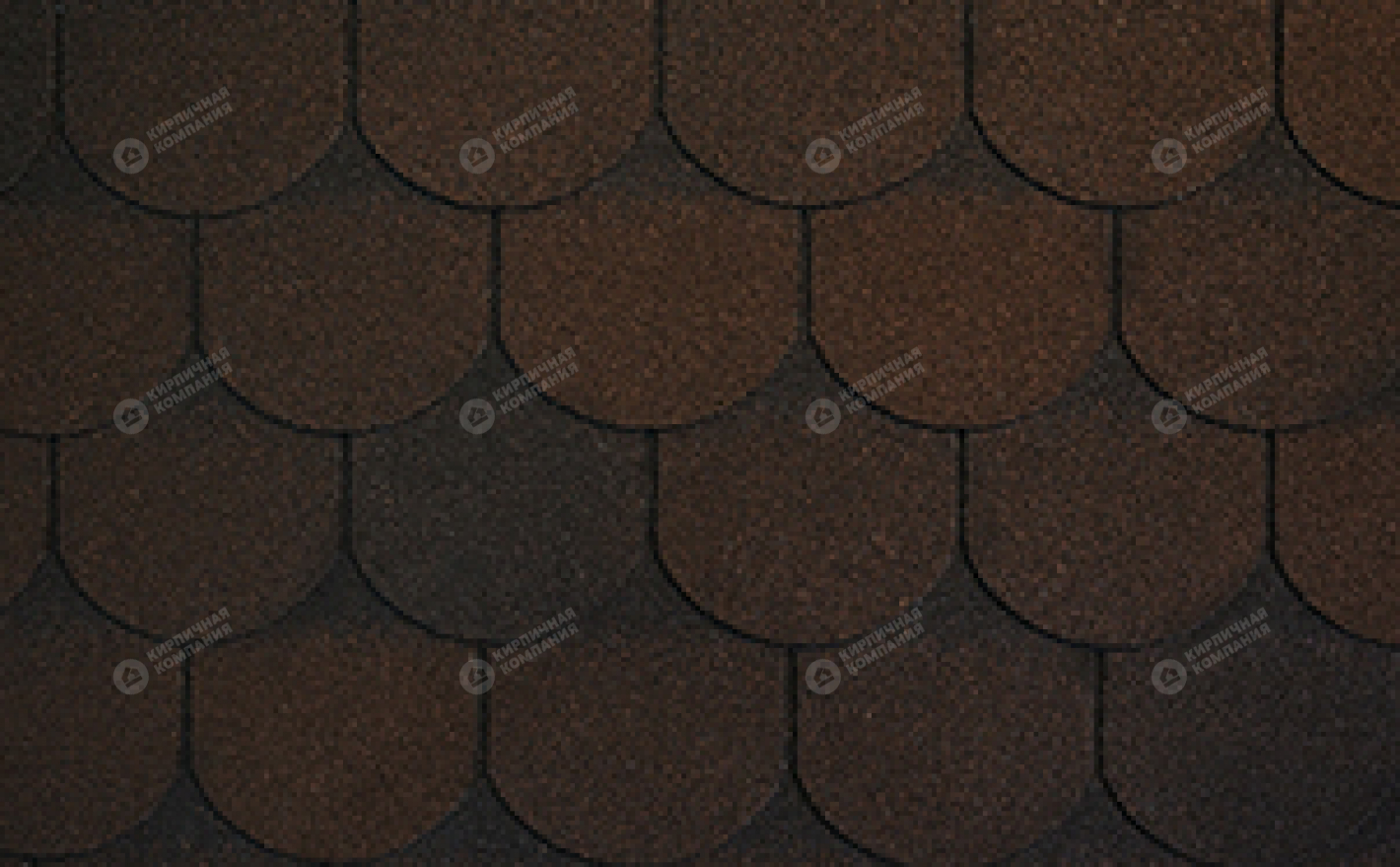 Гибкая черепица рядовая RUFLEX Ornami Двойной коньяк